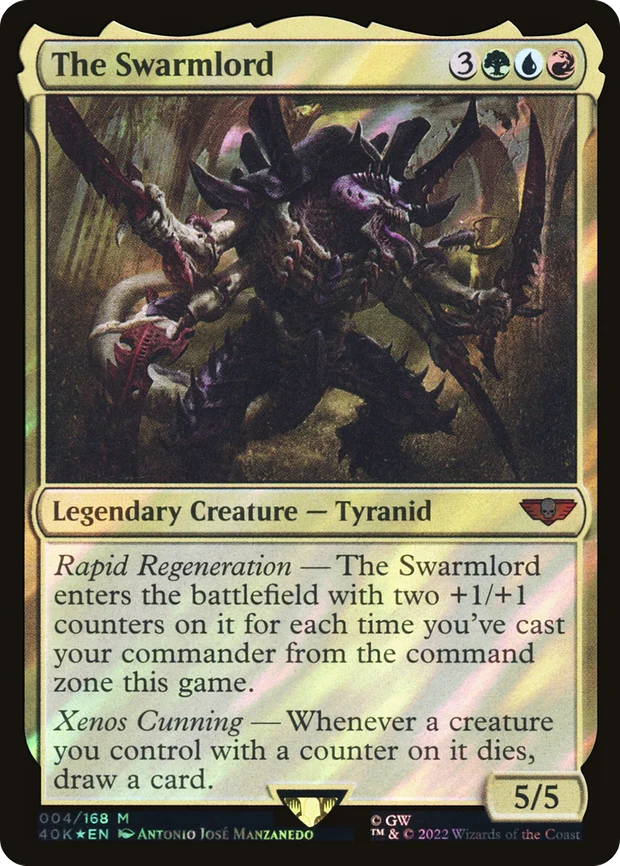The Swarmlord from Magic's Warhammer 40,000 Tyranid Swarm deck