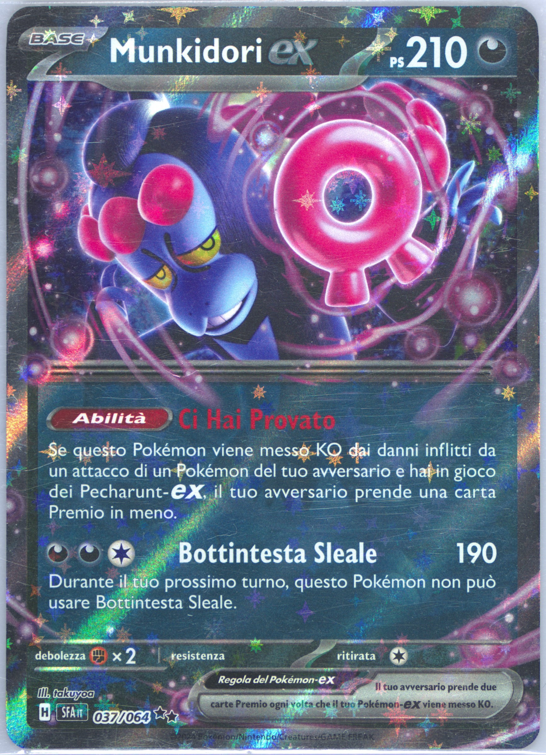 037 064 pokemon card 037/064 - Munkidori ex Night Wanderer Munkidori ex Pokmon Pokemon 2024 SV6a Night Wanderer