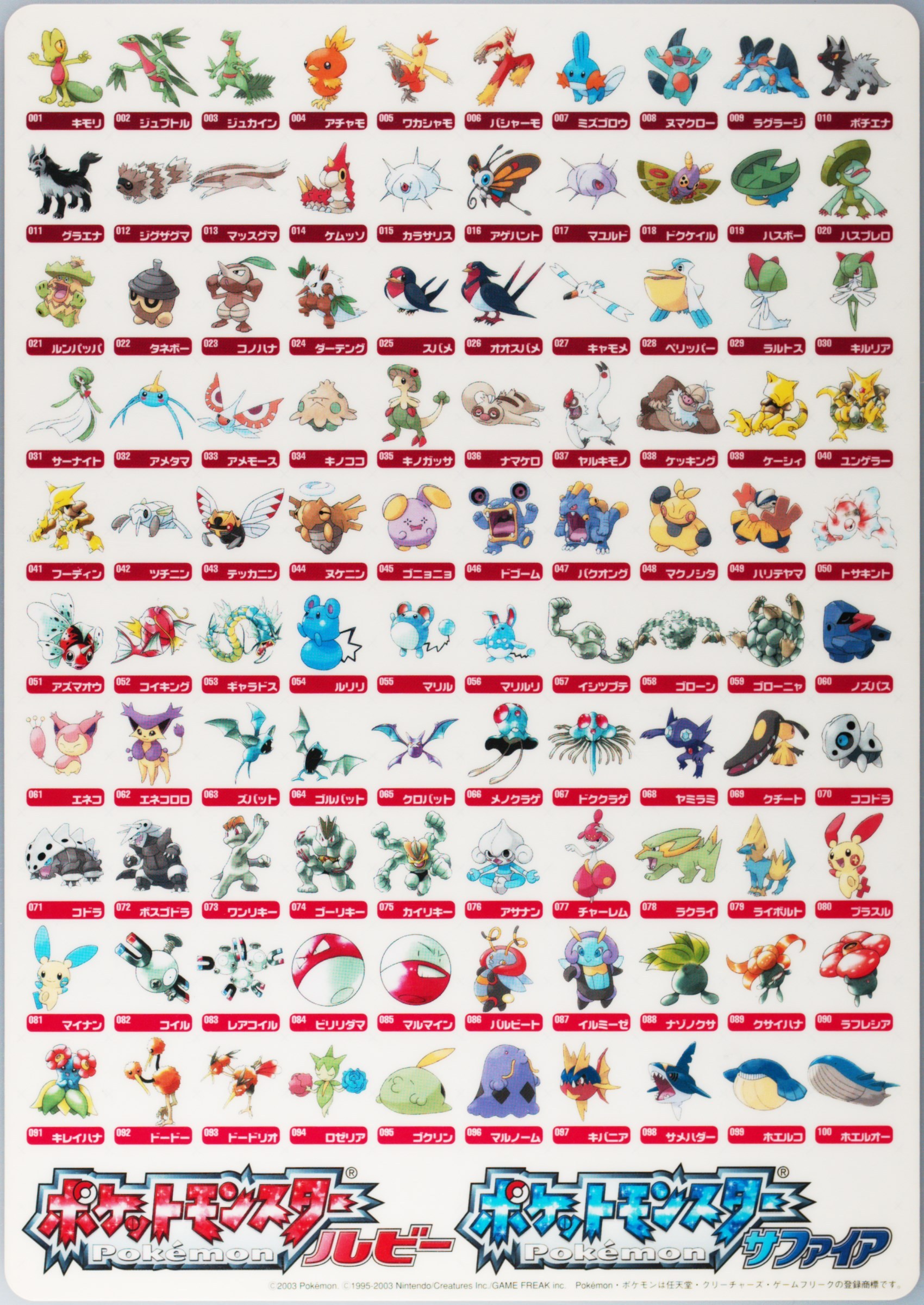 Ruby & Sapphire 200 Pokemon