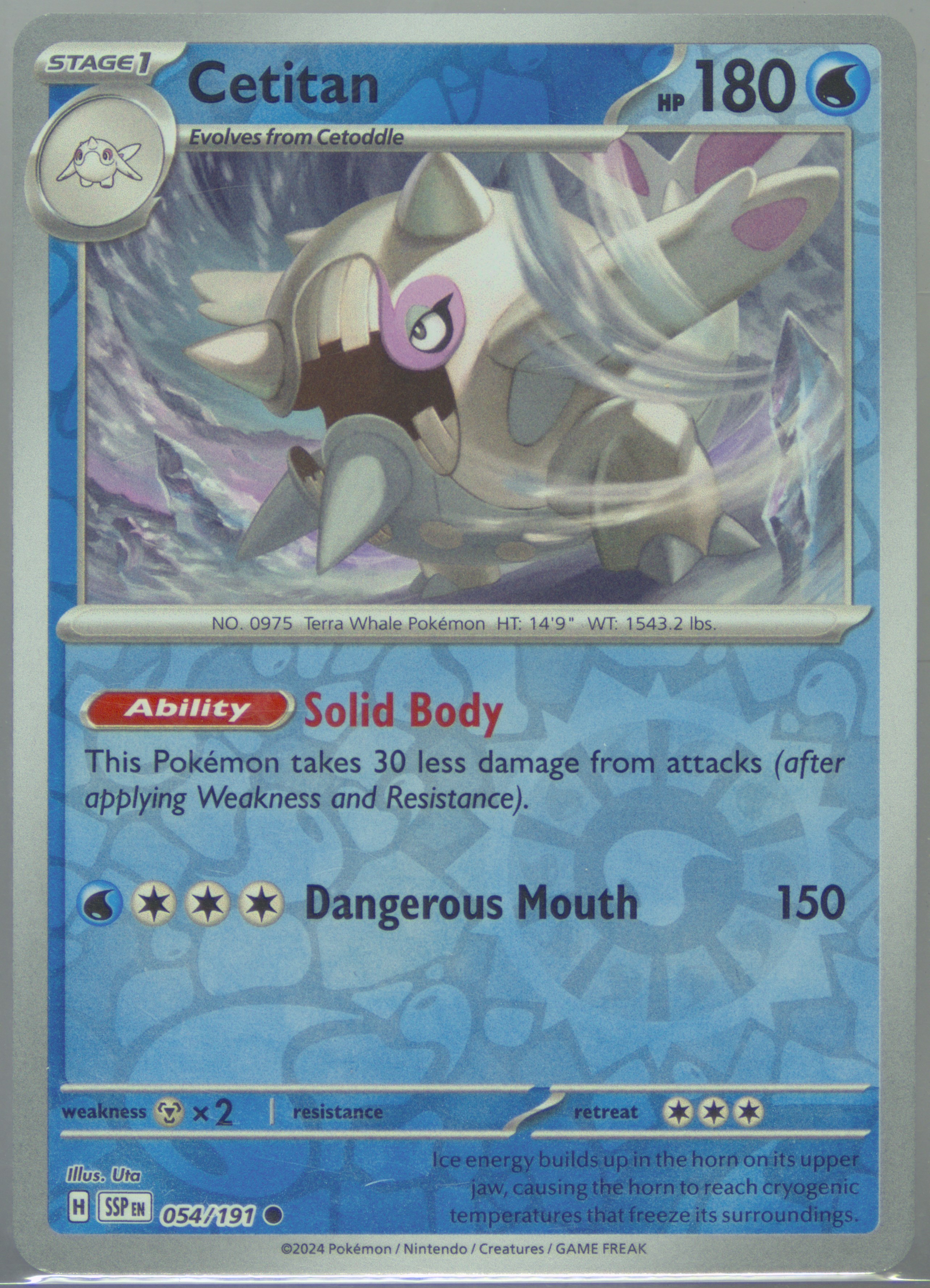 cetoddle pokemon card value Scarlet & Violet Base Set Common #59 variation to centering Cetoddle Reverse Holo (054) 2023