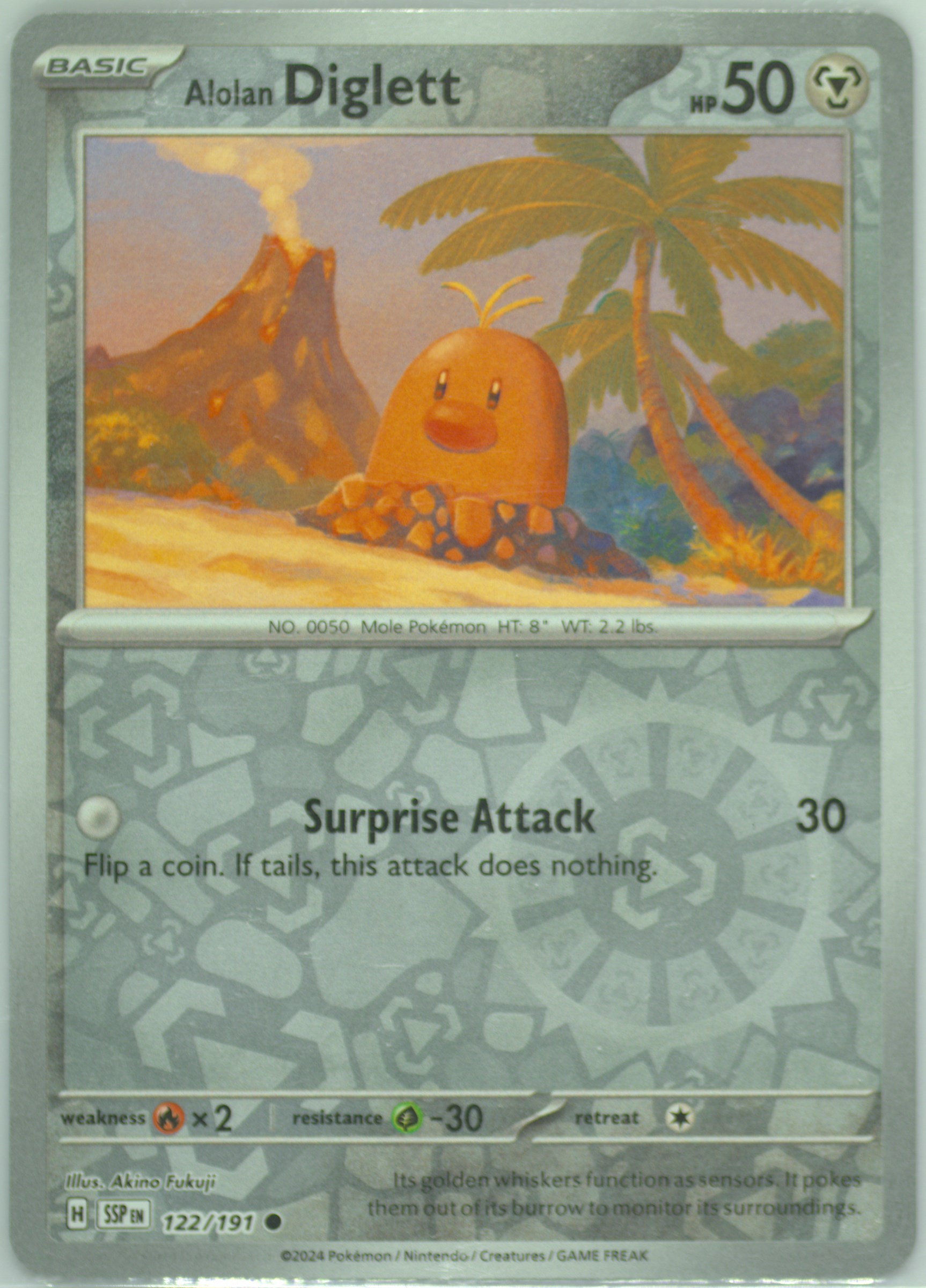 rare diglett card Alolan Reverse Holo (122) 2024 Pokemon Ssp EN-Surging Sparks Placeholder Image Provided Top 10 Most Expensive Diglett