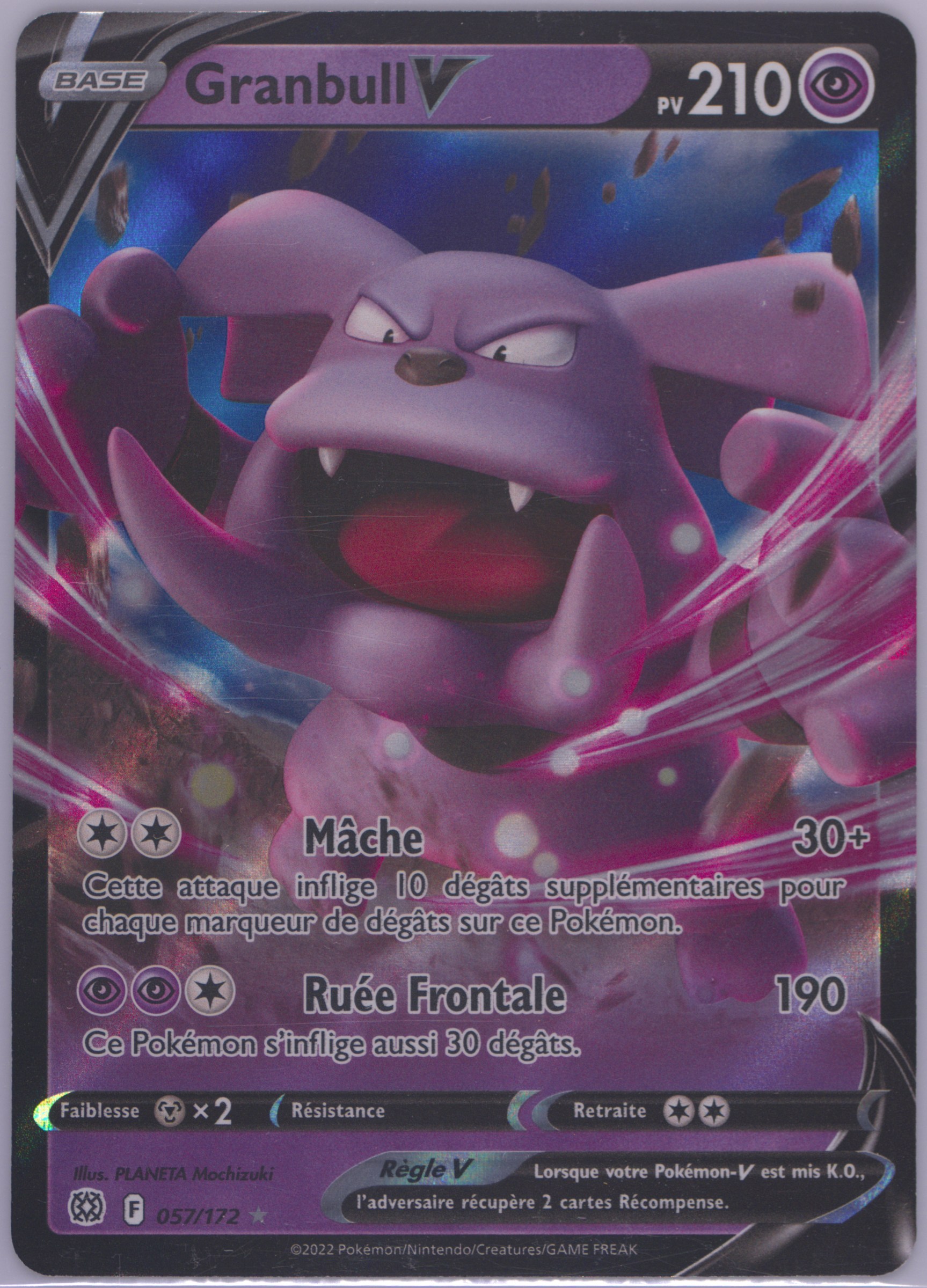 granbull v pokemon card value Full Art Brilliant Stars 159 Ultra Rare T2-120 Perfect for collectors and enthusiasts. Granbull V French (057) 2022