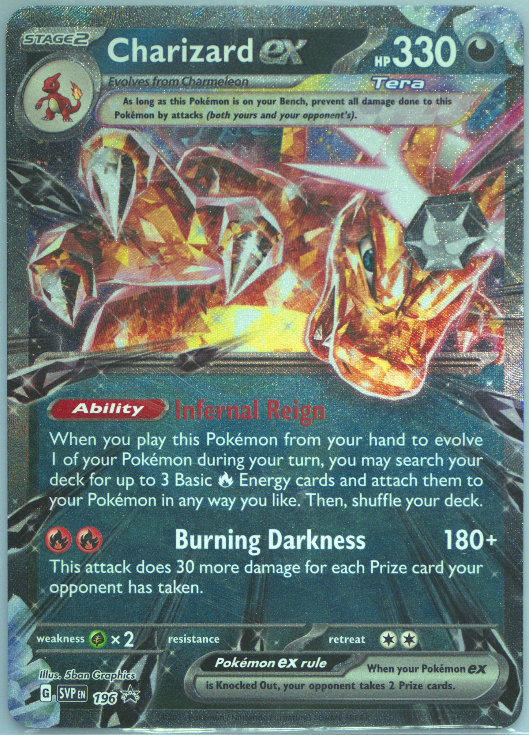 Charizard EX Paldean Fates Tin (074) 2024 Pokemon Svp EN-SV Black