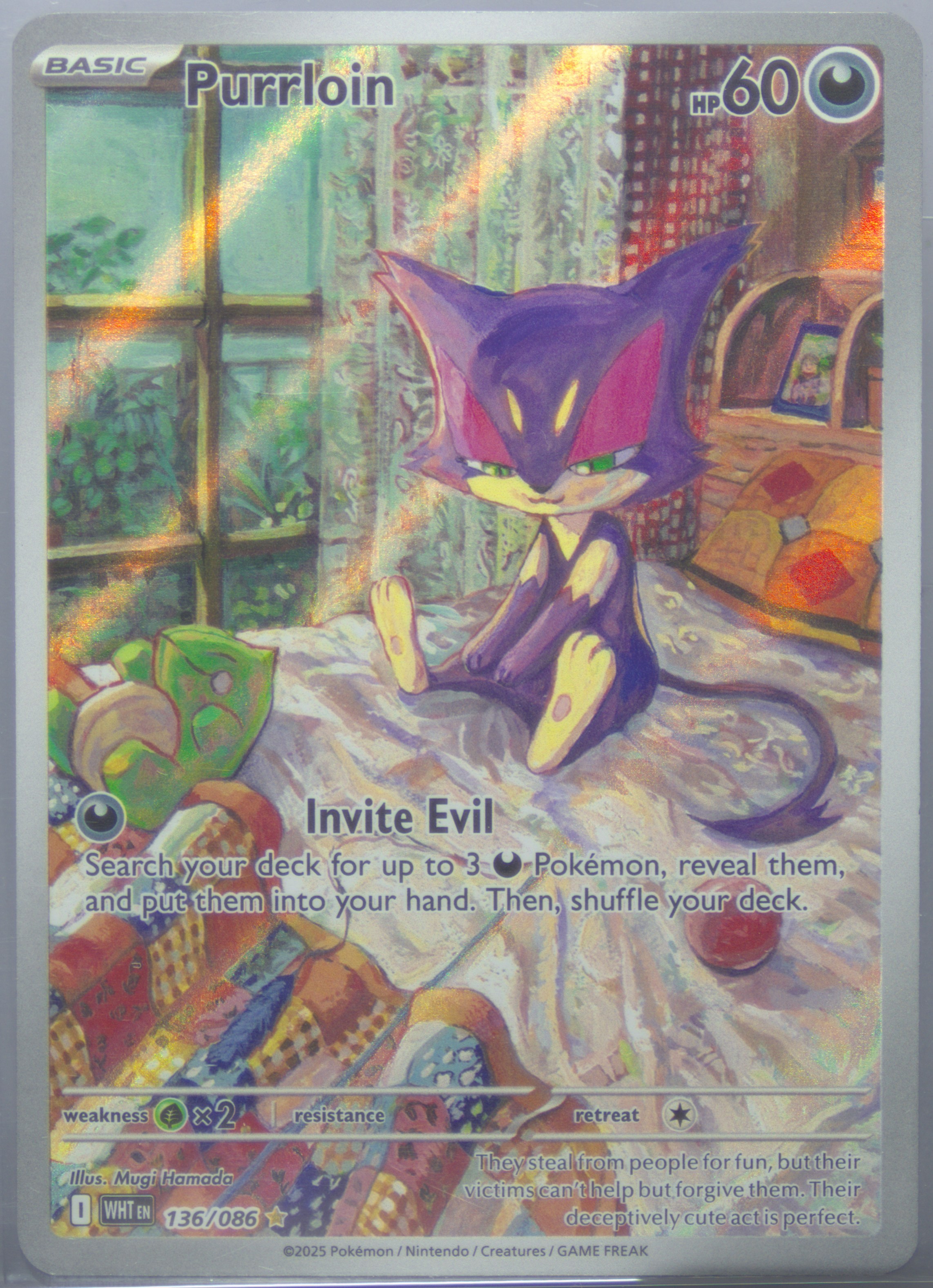 mugi hamada pokemon cards SV11W] Purrloin 134/086AR and put them into your hand Mugi Hamada Appreciation Post :