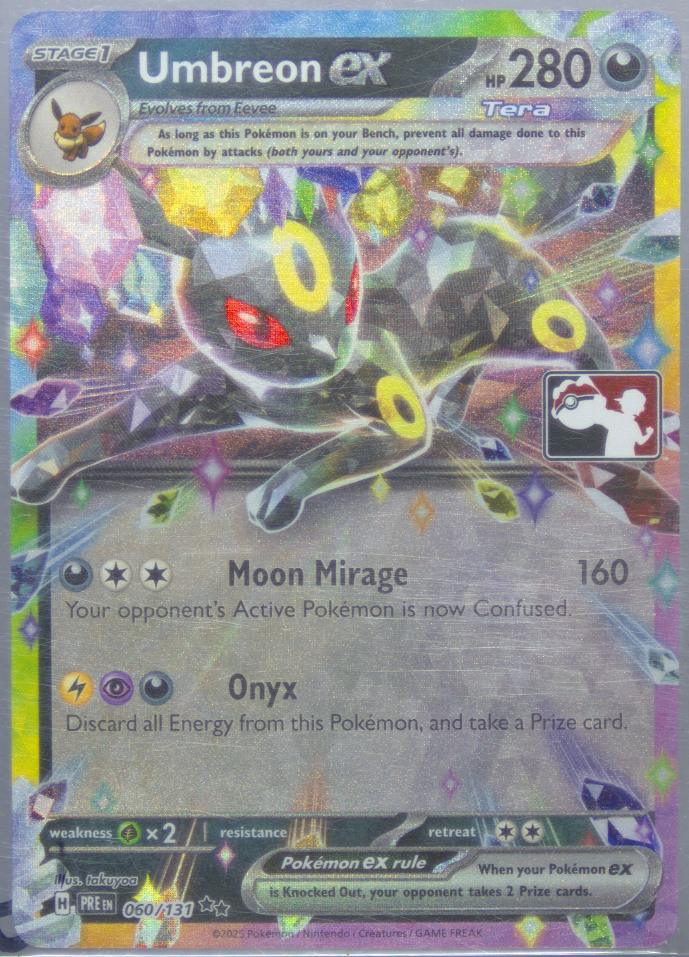 Umbreon EX (060) 2025 Pokemon Pre EN-Prismatic Evolutions