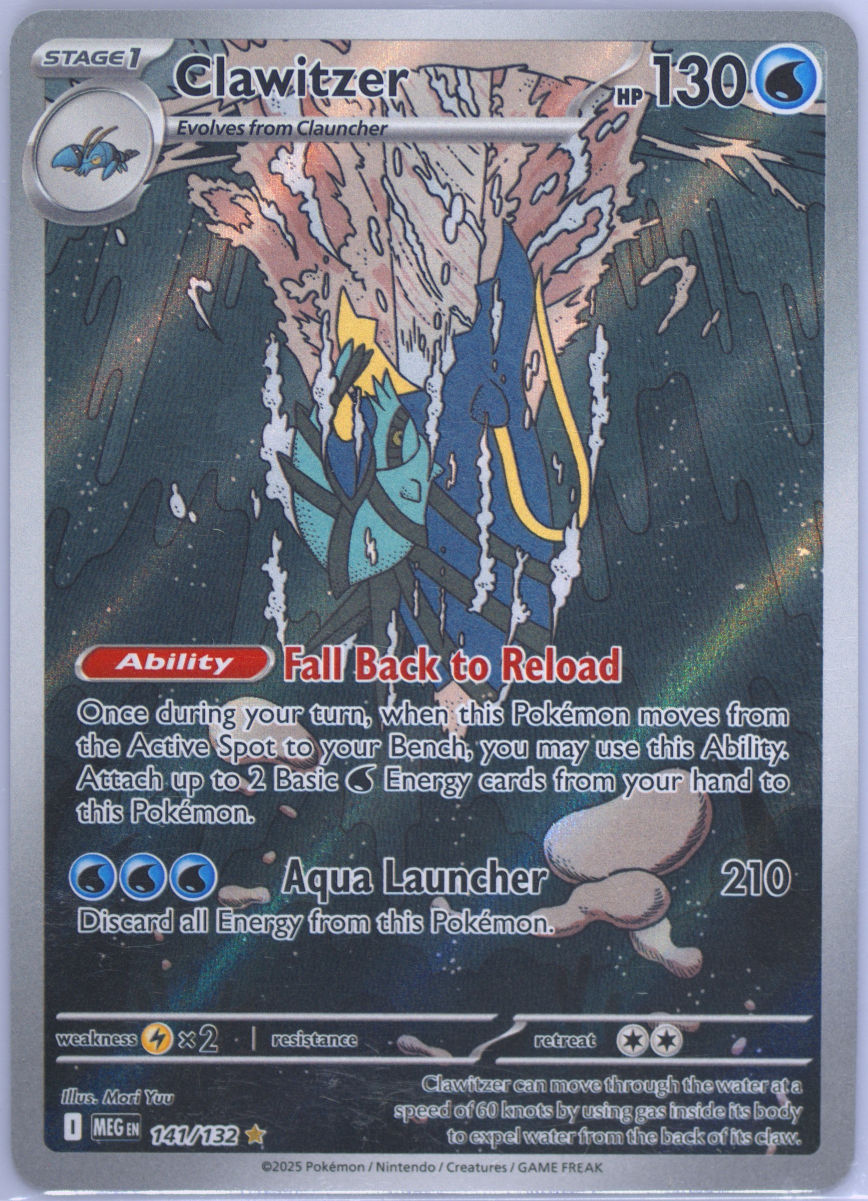 clawitzer pokemon card Water Aqua Launcher (210) Discard all Energy from this Pokemon. Pokemon Cards: CLAWITZER 34/114 RARE