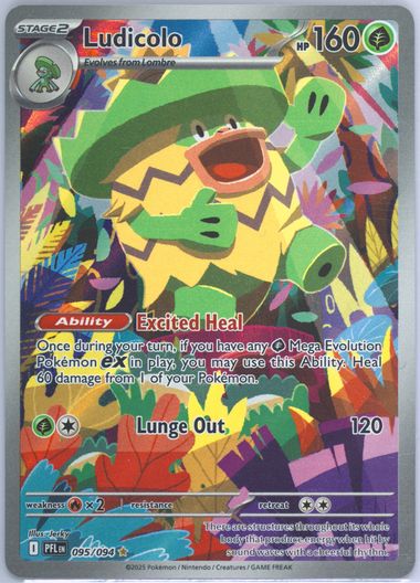Ludicolo Illustration Rare (095) 2025 Pokemon Pfl EN-Phantasmal Flames