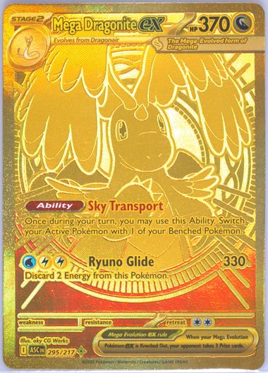 golden dragonite pokemon card Mega EX Mega Hyper Rare (295) 2026 Asc EN-Ascended Heroes the trusted official grading guarantees its condition We pulled the $500 GOLD