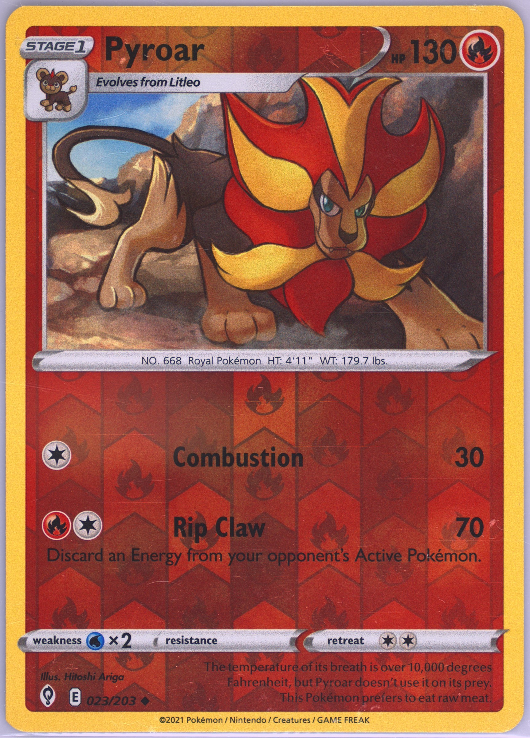 Pyroar-Reverse Foil