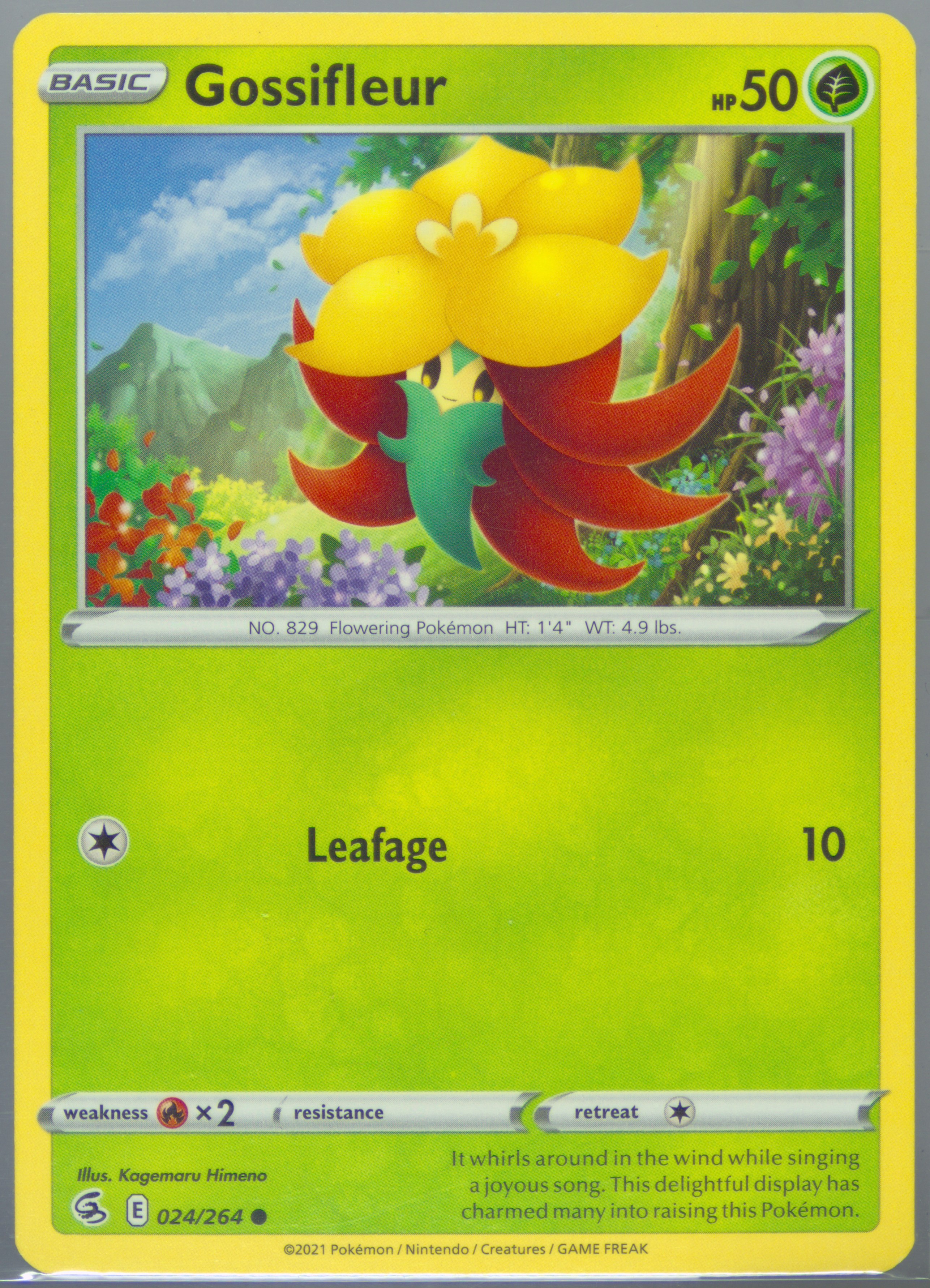 gossifleur mcdonalds pokemon card McDonalds Pokemon 2022 Gossifleur Holo Foil 3/15 TCG MASSIVE BLEED ERROR