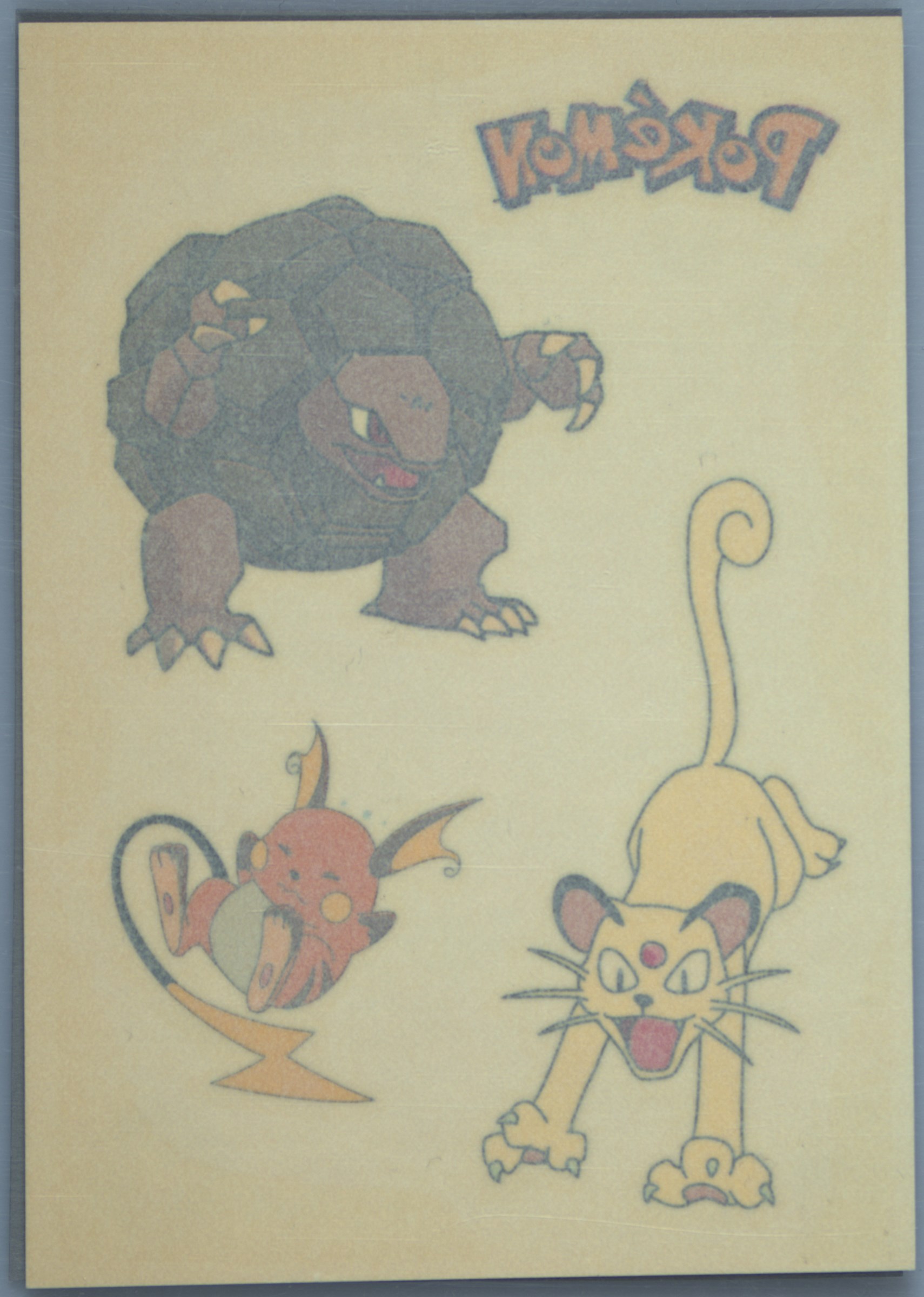Golem/Persian/Raichu