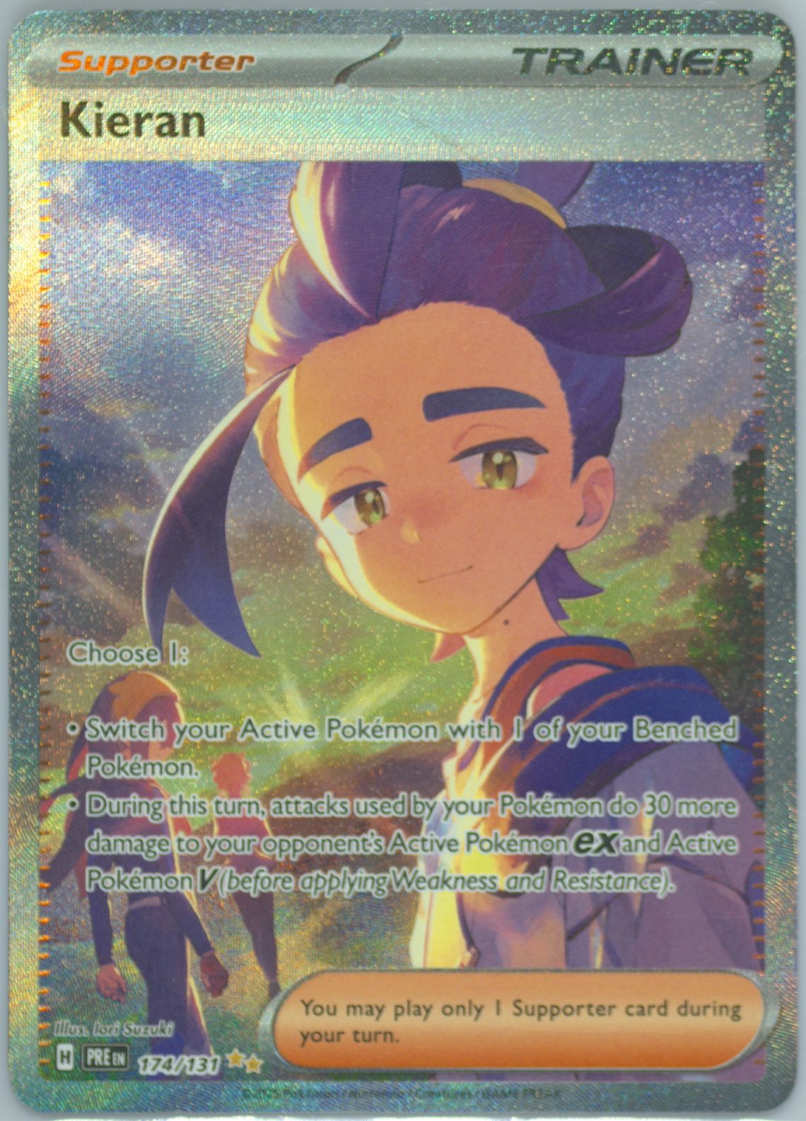 Kieran Special Illustration Rare (174) 2025 Pokemon Pre EN-Prismatic  Evolutions - Pokmon Card Data