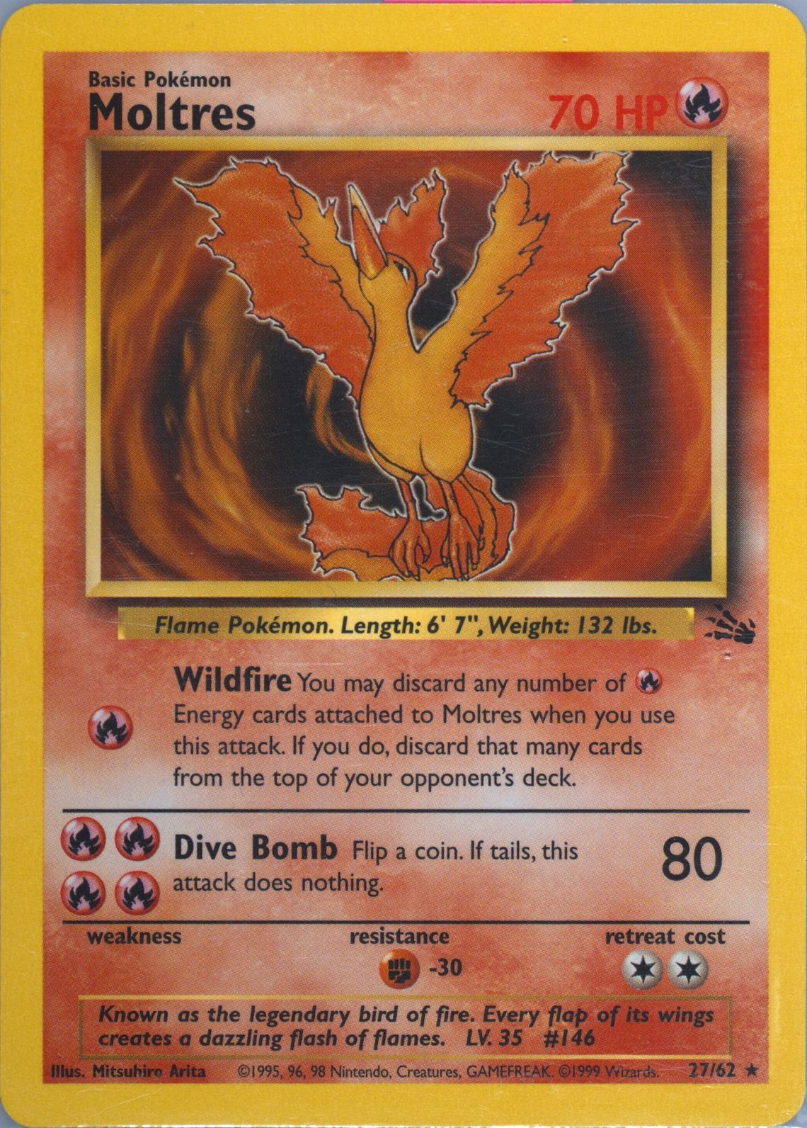 Moltres (27) 1999 Pokemon Fossil