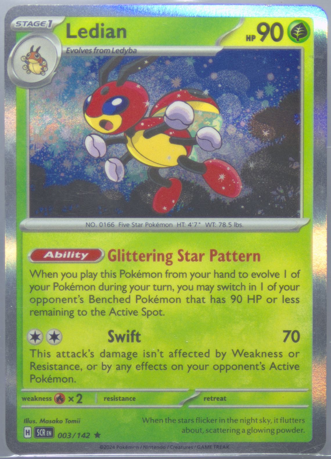 ledian pokemon card price (72/144) [Skyridge]  Plug Stage 1 Ledian - 133 - SV:
