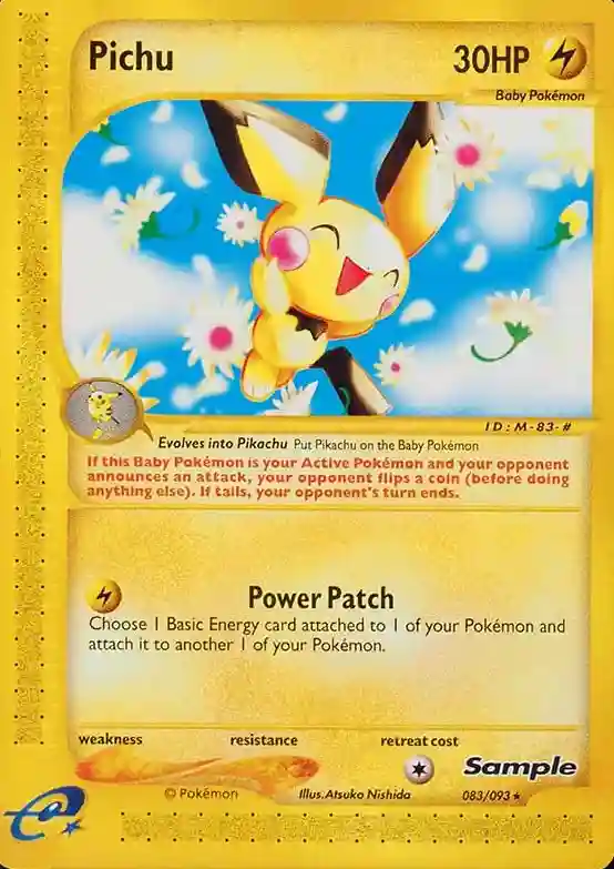 Pichu (83) 2002 Pokemon E-Card Sample