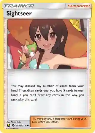 Sightseer Yellow A Alternate Art (189A) 2018 Pokemon Sun & Moon Lost Thunder