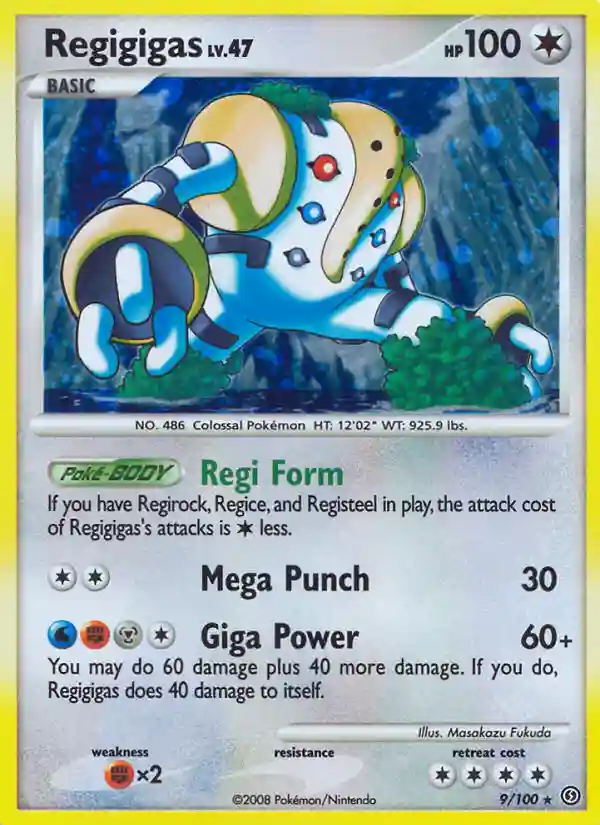 Regigigas-Holo (9) 2008 Pokemon Diamond & Pearl Stormfront