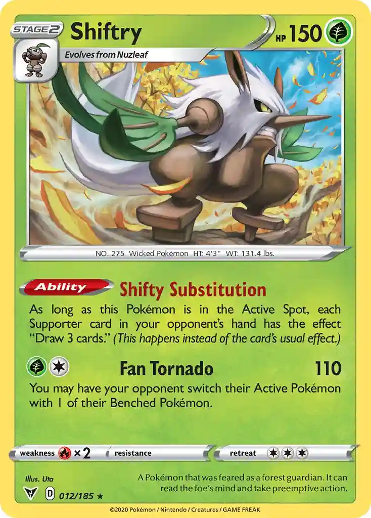 Shiftry-Reverse Foil (012) 2020 Pokemon Sword & Shield Vivid Voltage