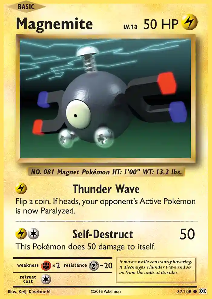 Magnemite-Reverse Foil (37) 2016 Pokemon XY Evolutions - Pokmon Card Data