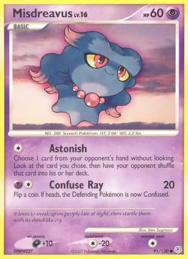Misdreavus-Reverse Foil (91) 2007 Pokemon Diamond & Pearl