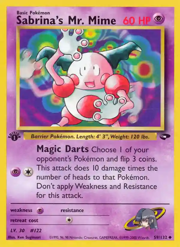Sabrina's Mr. Mime 1st Edition (59) 2000 Pokemon Gym Challenge