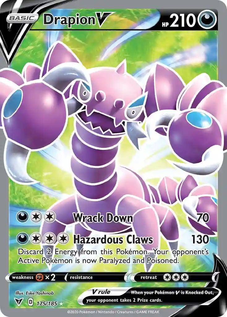 Full Art/Drapion V (175) 2020 Pokemon Sword & Shield Vivid Voltage