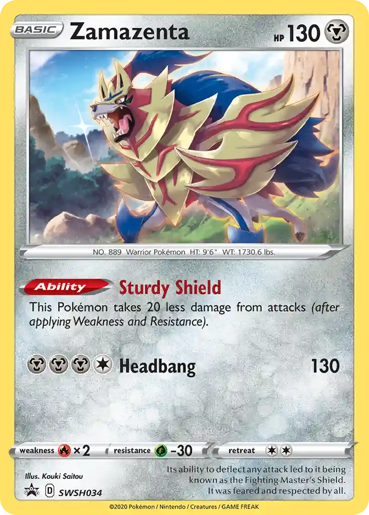 Zamazenta-Holo True Steel Collection (034) 2020 Pokemon Swsh Black Star Promo