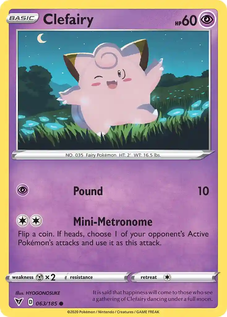 Clefairy (063) 2020 Pokemon Sword & Shield Vivid Voltage