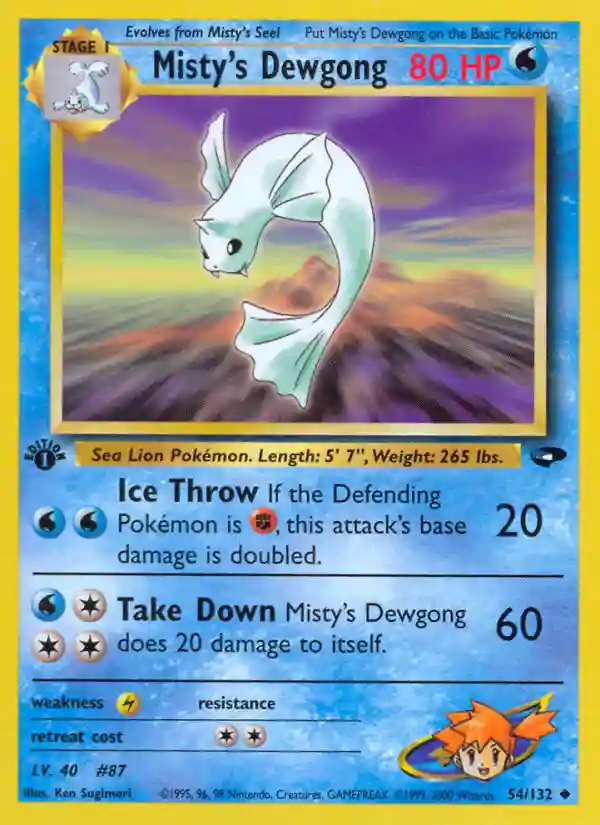 Misty's Dewgong 1st Edition (54) 2000 Pokemon Gym Challenge