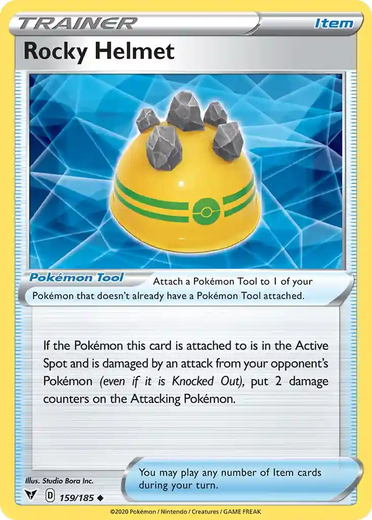 Rocky Helmet-Reverse Foil (159) 2020 Pokemon Sword & Shield Vivid Voltage