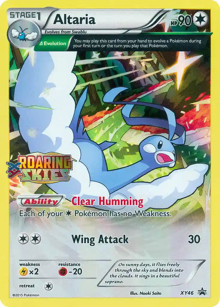 Altaria-Holo Roaring Skies Prerelease-Staff (XY46) 2015 Pokemon XY Black Star Promos