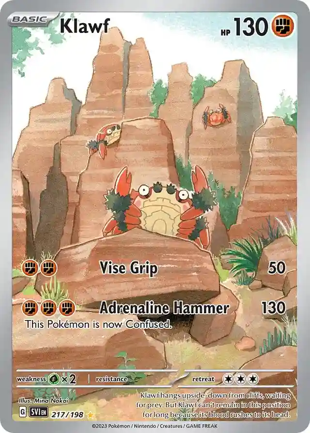 Klawf Illustration Rare (217) 2023 Pokemon Svi EN-Scarlet & Violet