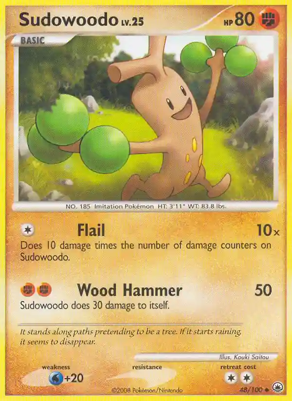Sudowoodo-Reverse Foil (48) 2008 Pokemon Diamond & Pearl Majestic Dawn