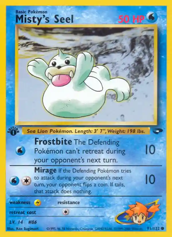 Misty's Seel 1st Edition (91) 2000 Pokemon Gym Challenge