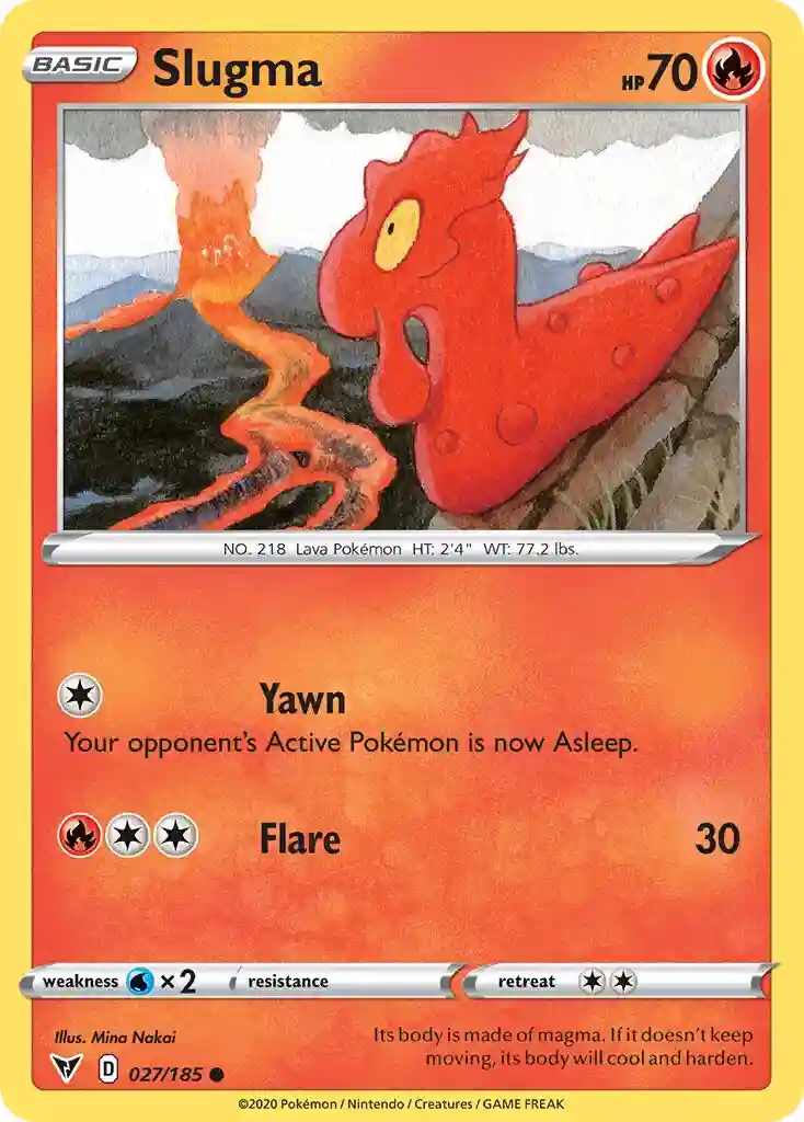 Slugma-Reverse Foil (027) 2020 Pokemon Sword & Shield Vivid Voltage