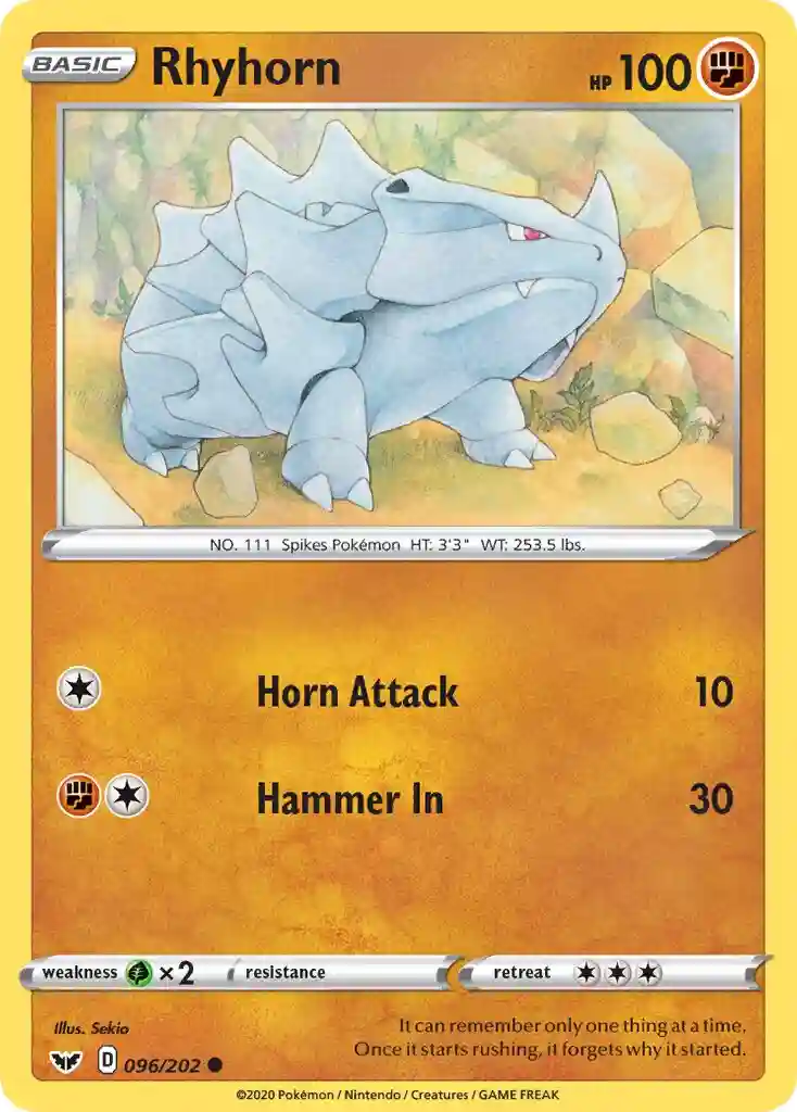 Rhyhorn-Reverse Foil