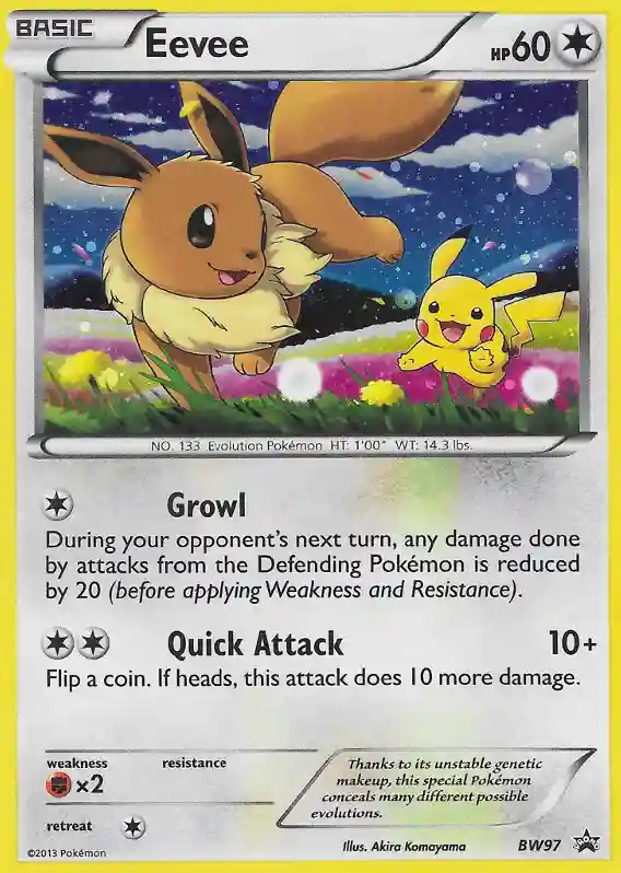 Eevee-Holo Legendary Treasures (BW97) 2013 Pokemon Black & White Promo