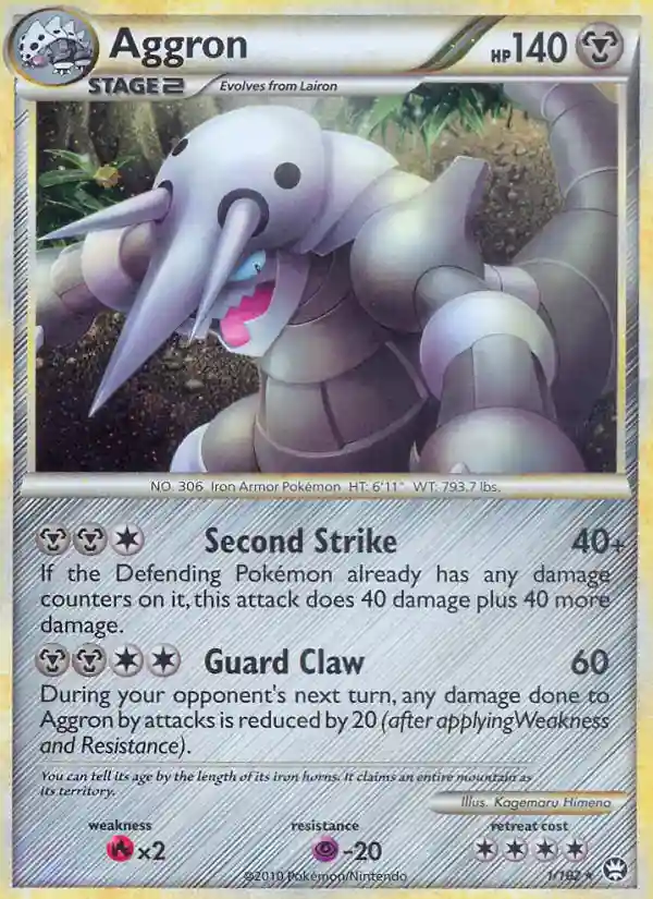 Aggron-Holo (1) 2010 Pokemon Heartgold & Soulsilver Triumphant