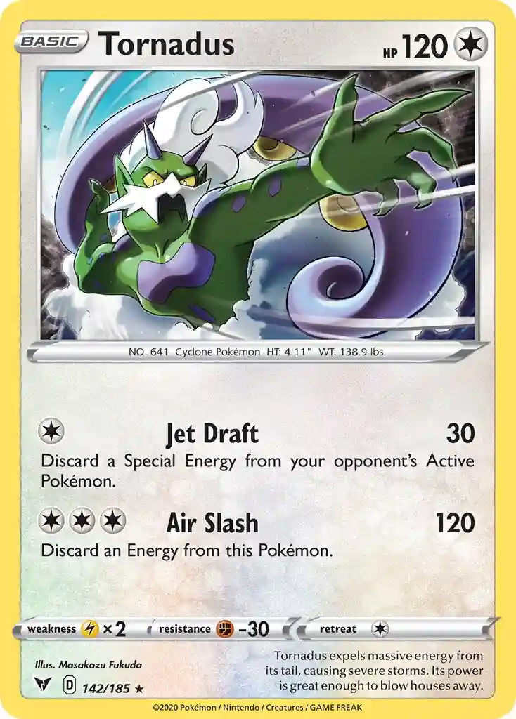Tornadus-Reverse Foil (142) 2020 Pokemon Sword & Shield Vivid Voltage