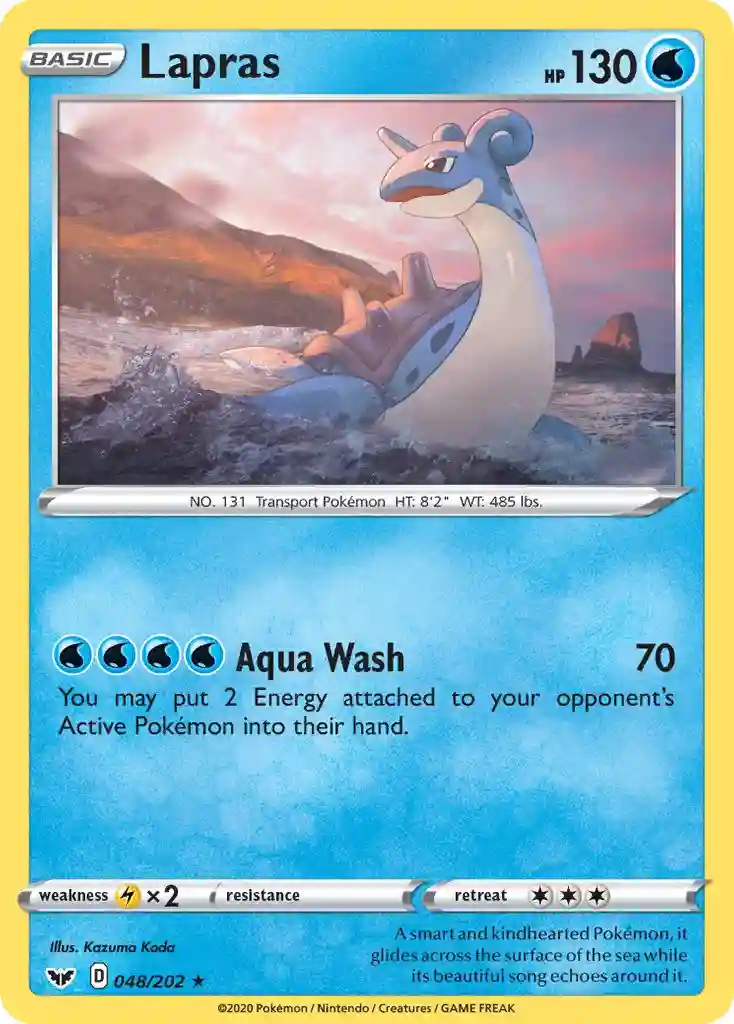 Lapras-Reverse Foil (048) 2020 Pokemon Sword & Shield