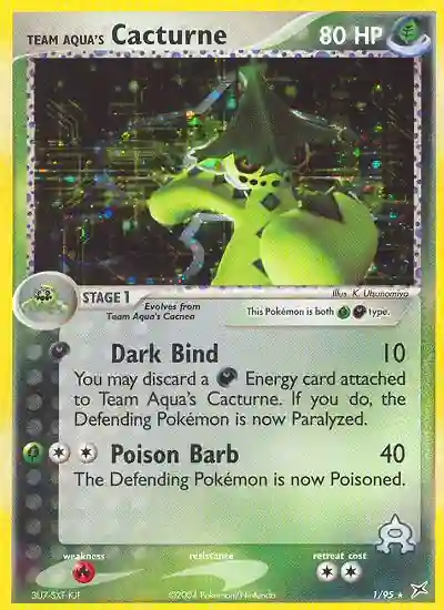 Team Aqua's Cacturne-Reverse Foil