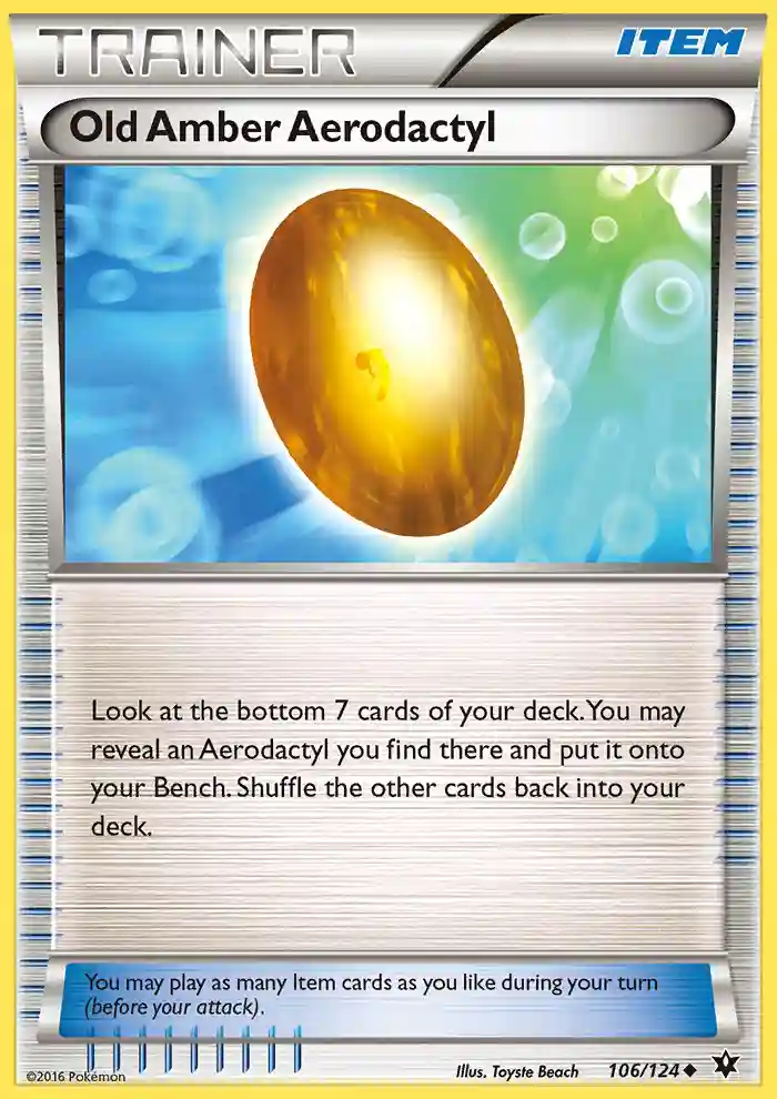 Old Amber Aerodactyl-Reverse Foil