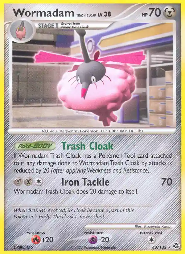 Wormadam (Trash Cloak)-Reverse Foil (43) 2007 Pokemon Diamond & Pearl Secret Wonders