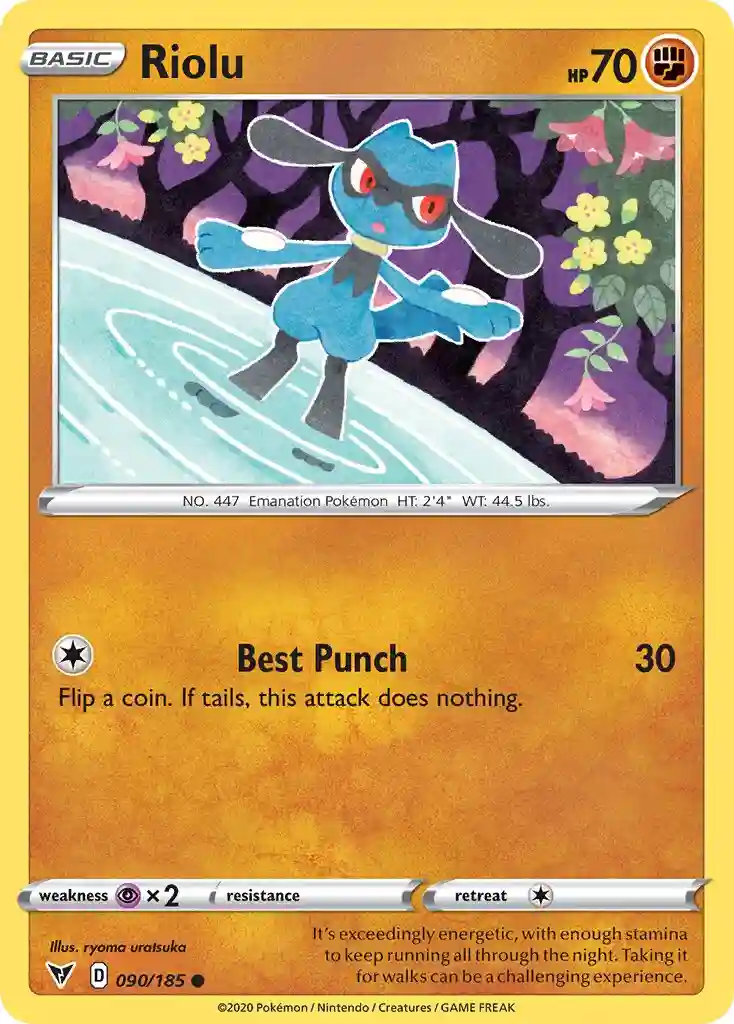 Riolu (090) 2020 Pokemon Sword & Shield Vivid Voltage