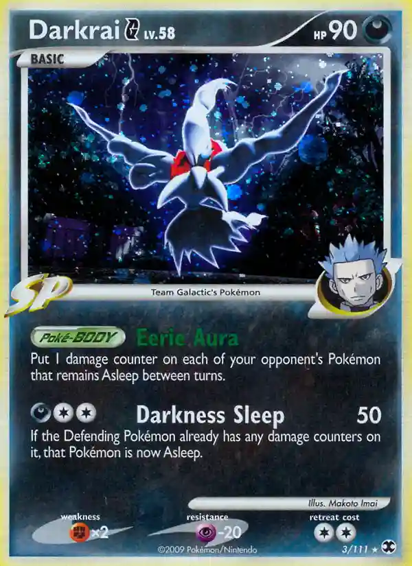 Darkrai G-Holo (3) 2009 Pokemon Platinum Rising Rivals