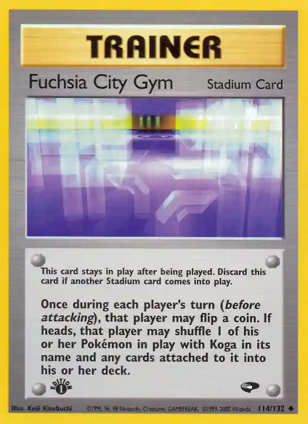 Fuchsia City Gym 1st Edition (114) 2000 Pokemon Gym Challenge