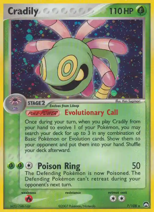 Cradily-Holo (7) 2007 Pokemon EX Power Keepers