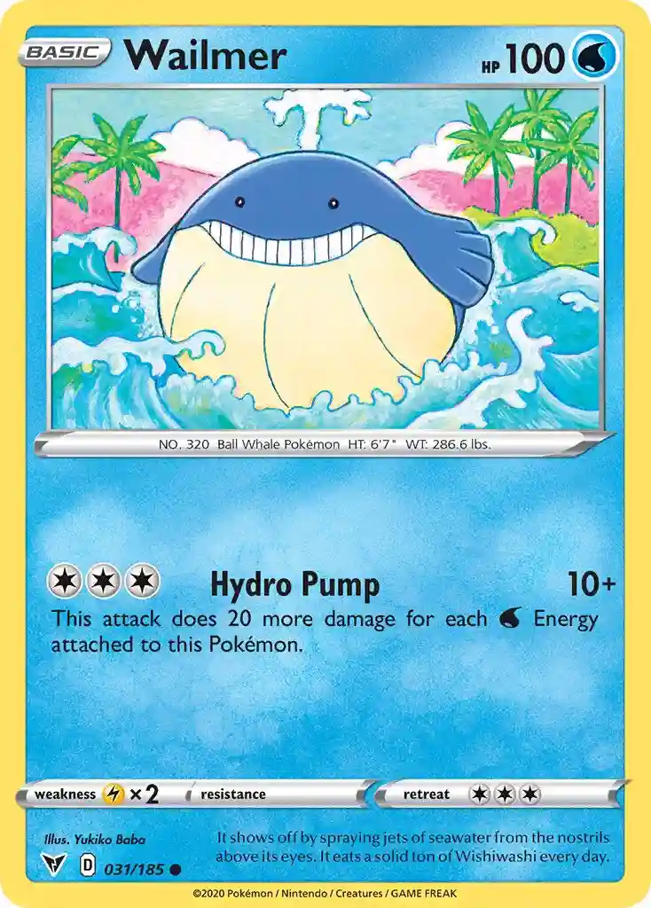 Wailmer (031) 2020 Pokemon Sword & Shield Vivid Voltage