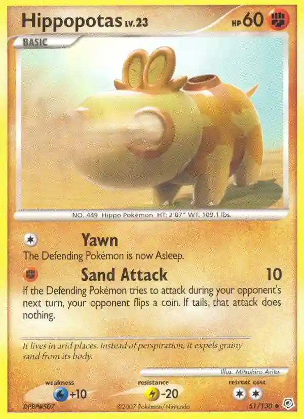 Hippopotas 51 - Diamond and Pearl - Pokémon Card Prices & Listings