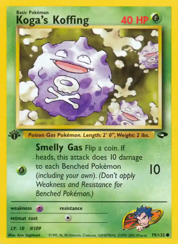 Koga's Koffing 1st Edition (79) 2000 Pokemon Gym Challenge
